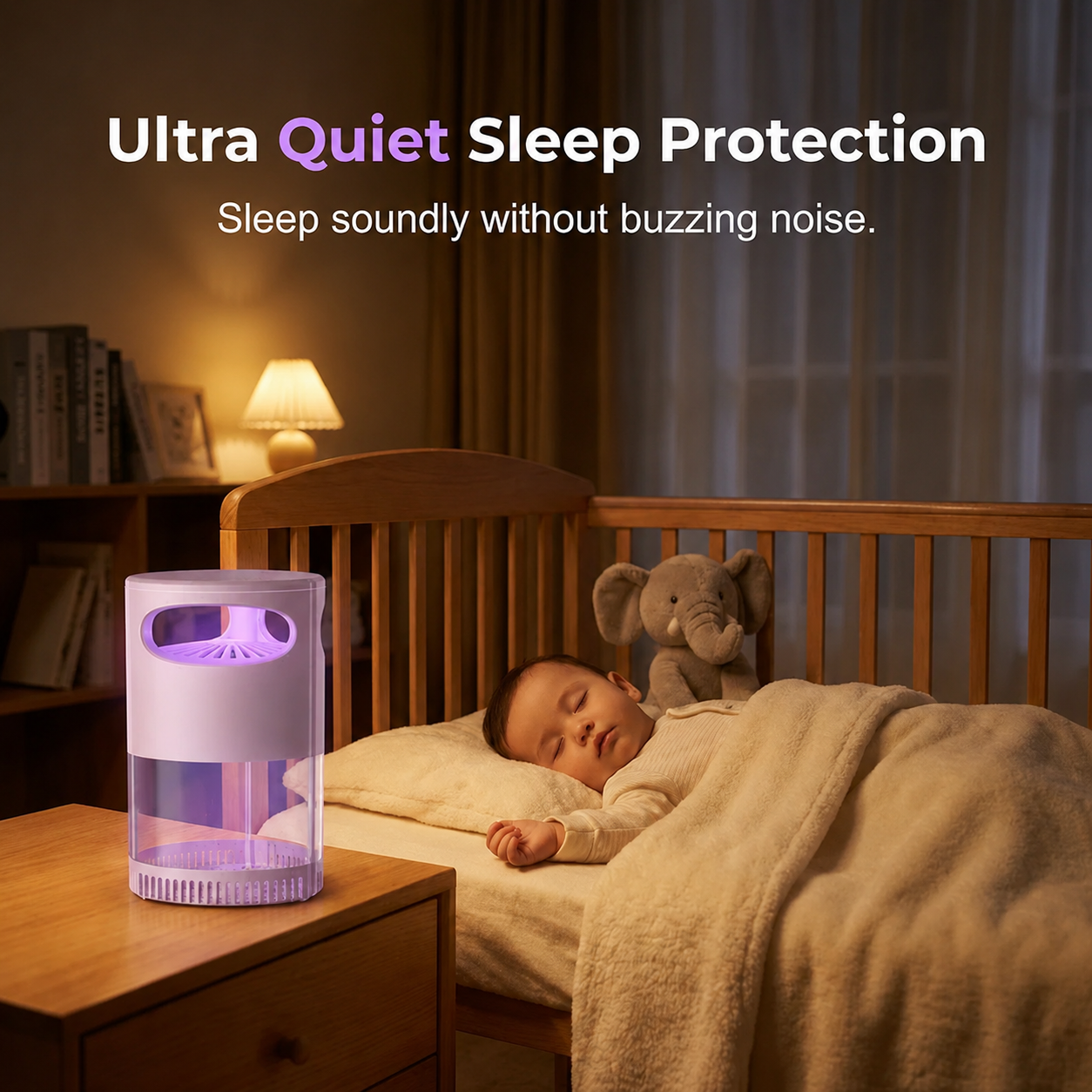 Mosquito Killer Lamp – quiet, USB, chemical-free.